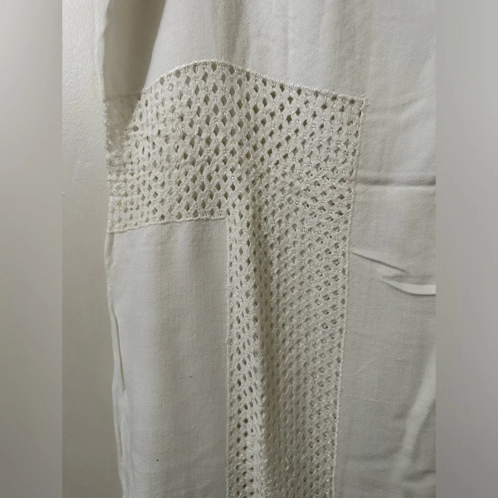 Vintage Table Cloth  42 x 53 off white